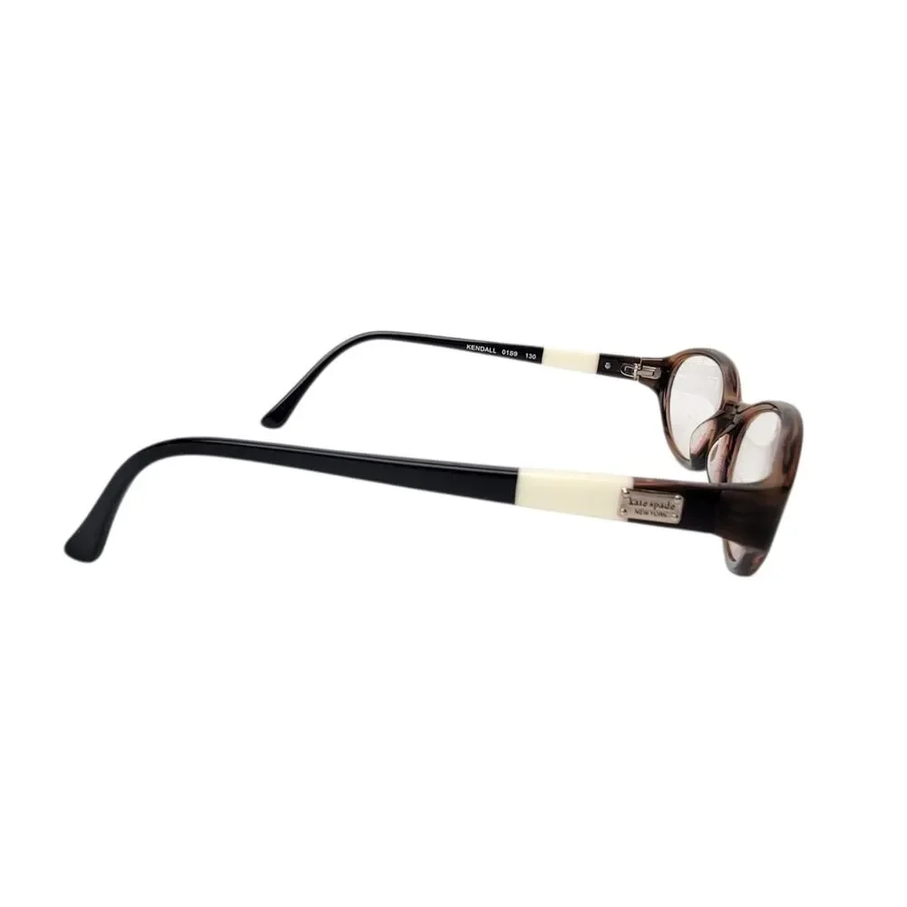 Kate Spade Kendall 01S9 Eyeglass Frames 49-16 130 Brown Striped Acetate Classic